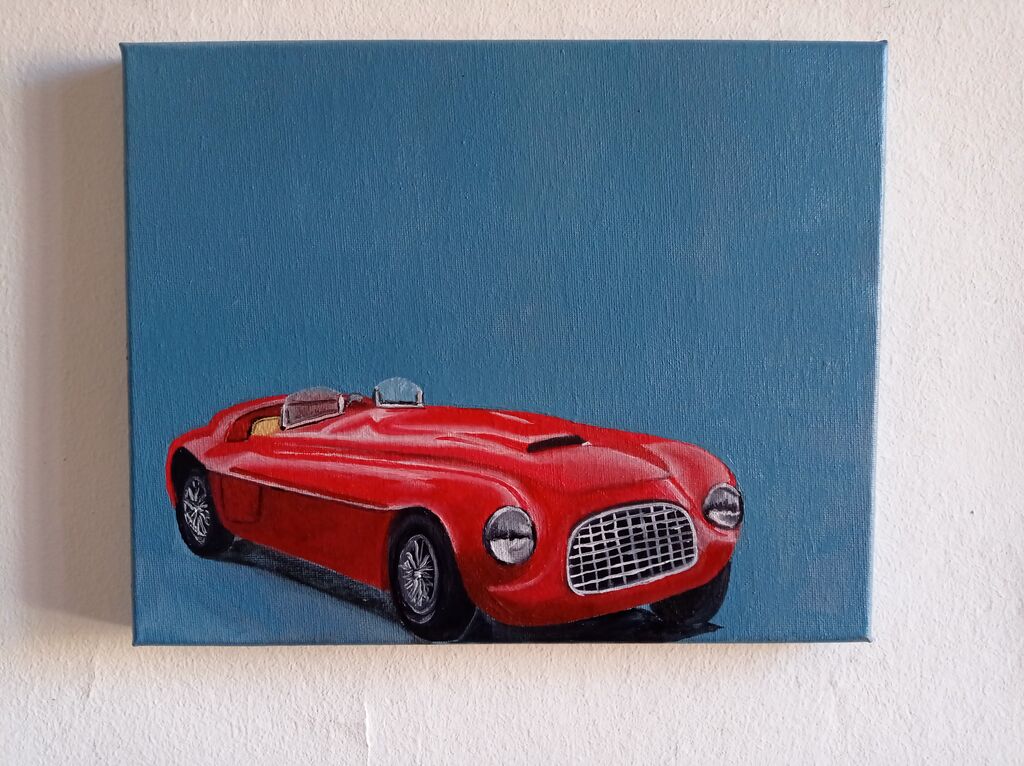 4722157 Olio su tela quadro Ferrari